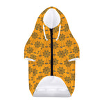 Halloween Spider Web Pattern Print Dog Zip Up Hoodie