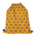 Halloween Spider Web Pattern Print Drawstring Bag