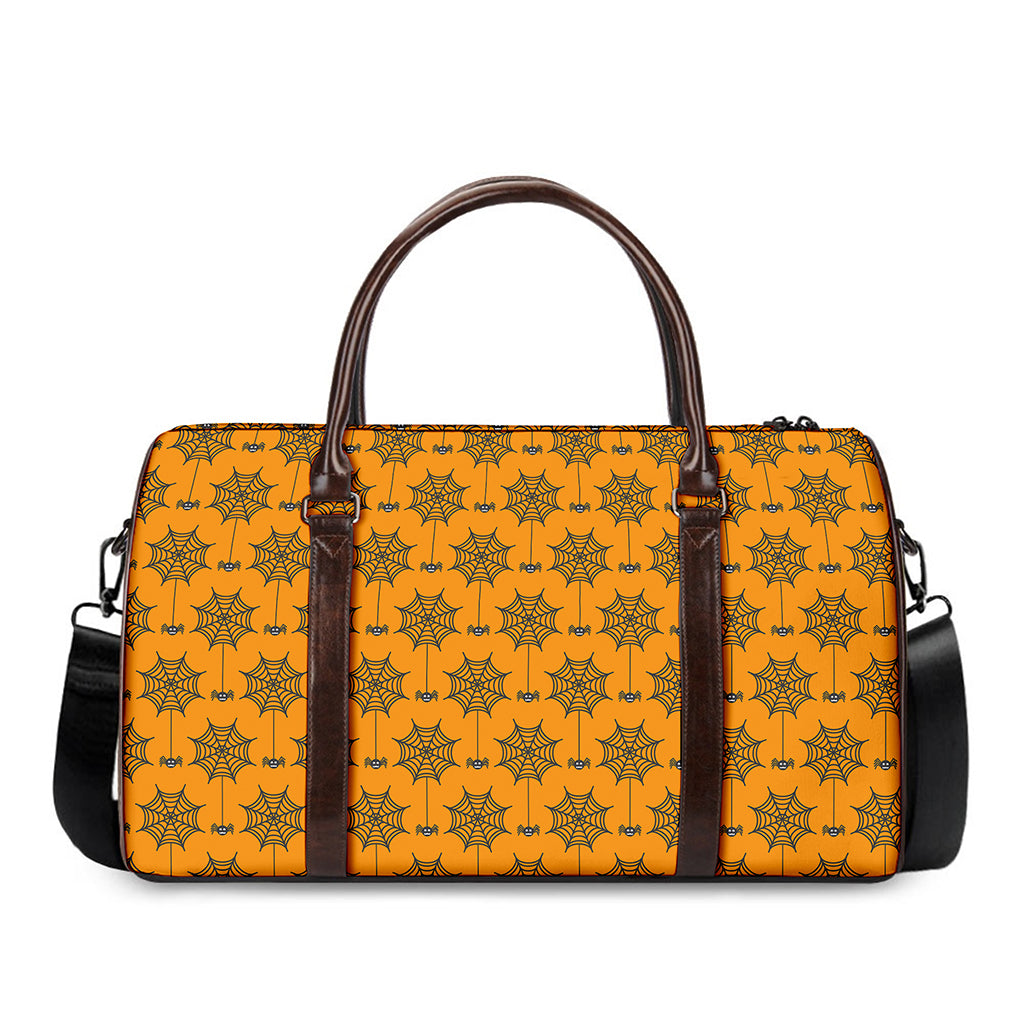 Halloween Spider Web Pattern Print Duffle Bag