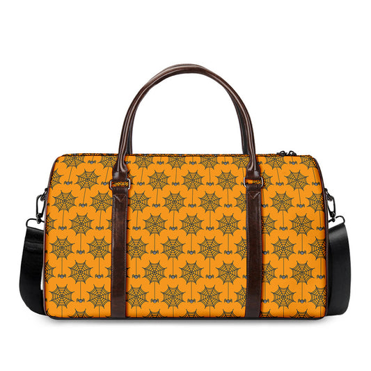Halloween Spider Web Pattern Print Duffle Bag