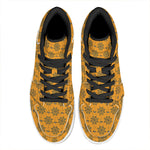 Halloween Spider Web Pattern Print High Top Leather Sneakers