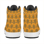 Halloween Spider Web Pattern Print High Top Leather Sneakers