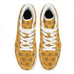 Halloween Spider Web Pattern Print High Top Leather Sneakers