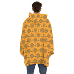 Halloween Spider Web Pattern Print Hoodie Blanket