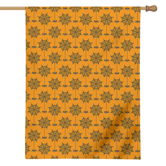 Halloween Spider Web Pattern Print House Flag