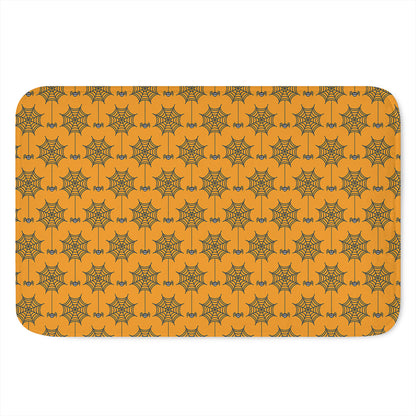 Halloween Spider Web Pattern Print Indoor Door Mat