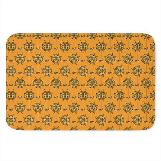 Halloween Spider Web Pattern Print Indoor Door Mat