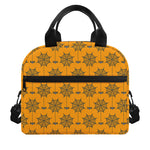 Halloween Spider Web Pattern Print Insulated Lunch Bag