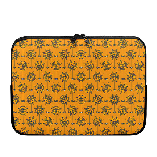 Halloween Spider Web Pattern Print Laptop Sleeve