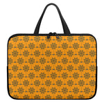 Halloween Spider Web Pattern Print Laptop Sleeve With Handle