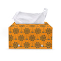 Halloween Spider Web Pattern Print Leather Tissue Box Cover
