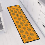 Halloween Spider Web Pattern Print Long Kitchen Mat