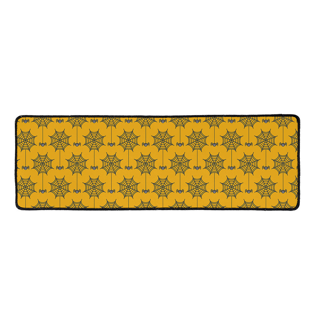 Halloween Spider Web Pattern Print Long Kitchen Mat
