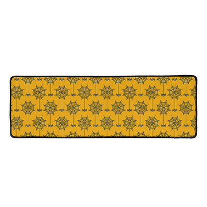 Halloween Spider Web Pattern Print Long Kitchen Mat