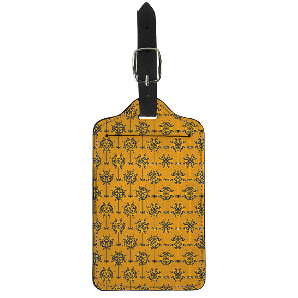 Halloween Spider Web Pattern Print Luggage Tag