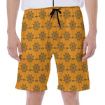 Halloween Spider Web Pattern Print Men's Beach Shorts