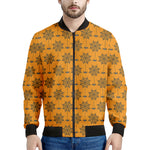 Halloween Spider Web Pattern Print Men's Bomber Jacket