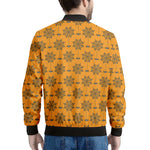 Halloween Spider Web Pattern Print Men's Bomber Jacket