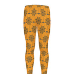Halloween Spider Web Pattern Print Men's leggings