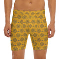 Halloween Spider Web Pattern Print Men's Long Boxer Briefs