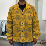 Halloween Spider Web Pattern Print Men's Shirt Jacket