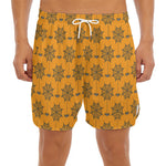 Halloween Spider Web Pattern Print Men's Split Running Shorts