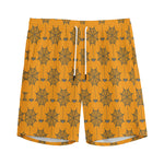 Halloween Spider Web Pattern Print Men's Sports Shorts
