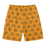 Halloween Spider Web Pattern Print Men's Swim Trunks