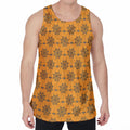 Halloween Spider Web Pattern Print Men's Velvet Tank Top