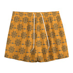 Halloween Spider Web Pattern Print Mesh Shorts