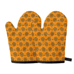Halloween Spider Web Pattern Print Oven Mitts