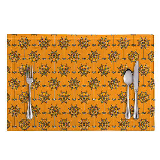 Halloween Spider Web Pattern Print Placemat