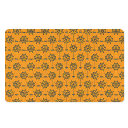 Halloween Spider Web Pattern Print Polyester Doormat