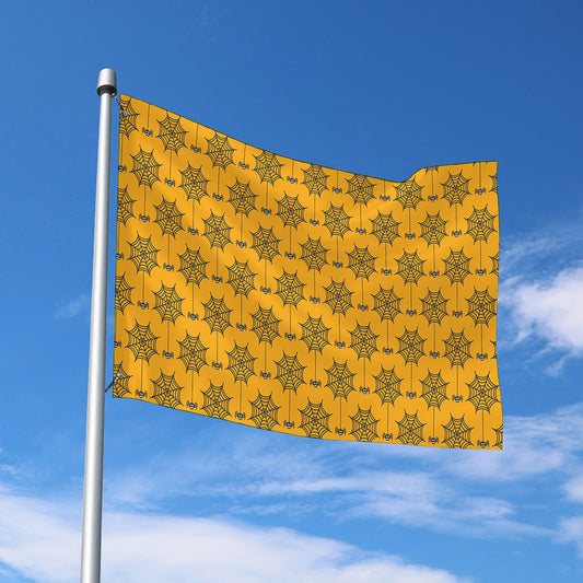 Halloween Spider Web Pattern Print Polyester Flag