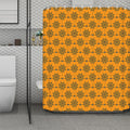 Halloween Spider Web Pattern Print Polyester Shower Curtain