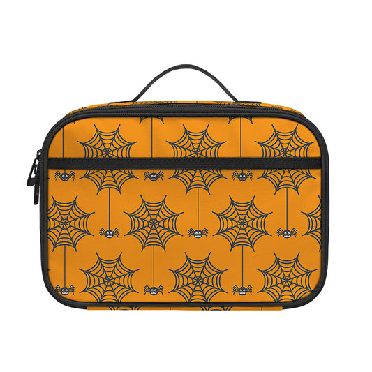 Halloween Spider Web Pattern Print Portable Lunch Bag