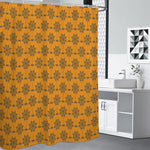 Halloween Spider Web Pattern Print Premium Shower Curtain