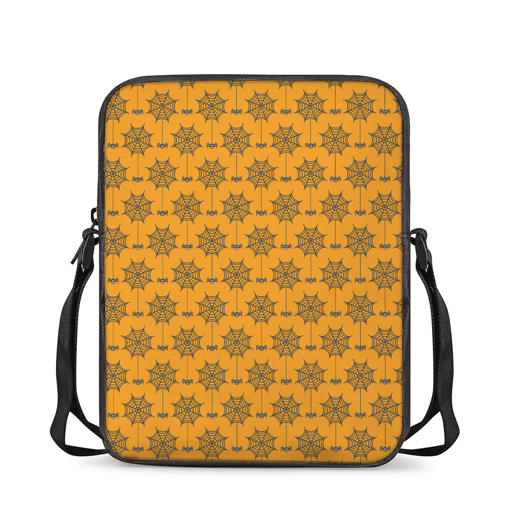 Halloween Spider Web Pattern Print Rectangular Crossbody Bag