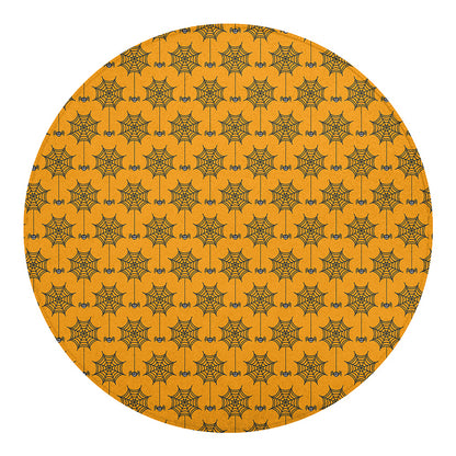 Halloween Spider Web Pattern Print Round Blanket