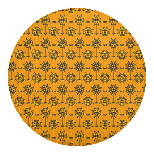 Halloween Spider Web Pattern Print Round Blanket