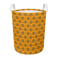 Halloween Spider Web Pattern Print Round Laundry Basket
