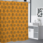 Halloween Spider Web Pattern Print Shower Curtain