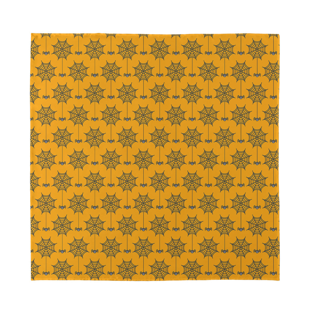 Halloween Spider Web Pattern Print Silk Bandana