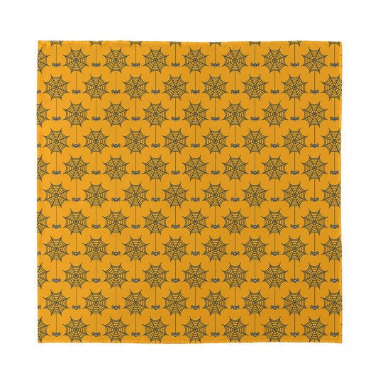 Halloween Spider Web Pattern Print Silk Bandana