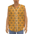 Halloween Spider Web Pattern Print Sleeveless Baseball Jersey