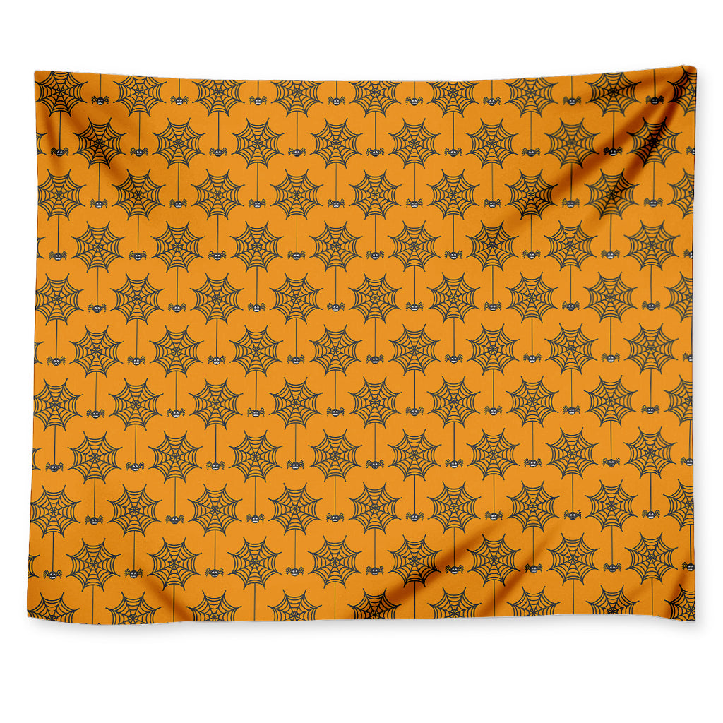 Halloween Spider Web Pattern Print Tapestry