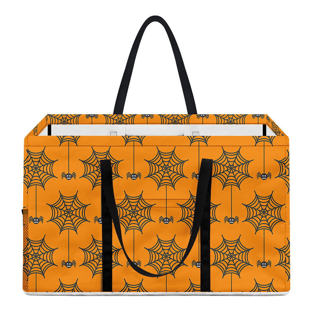 Halloween Spider Web Pattern Print Utility Tote Bag