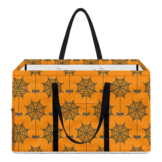 Halloween Spider Web Pattern Print Utility Tote Bag