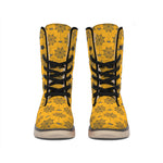 Halloween Spider Web Pattern Print Winter Boots