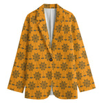 Halloween Spider Web Pattern Print Women's Blazer